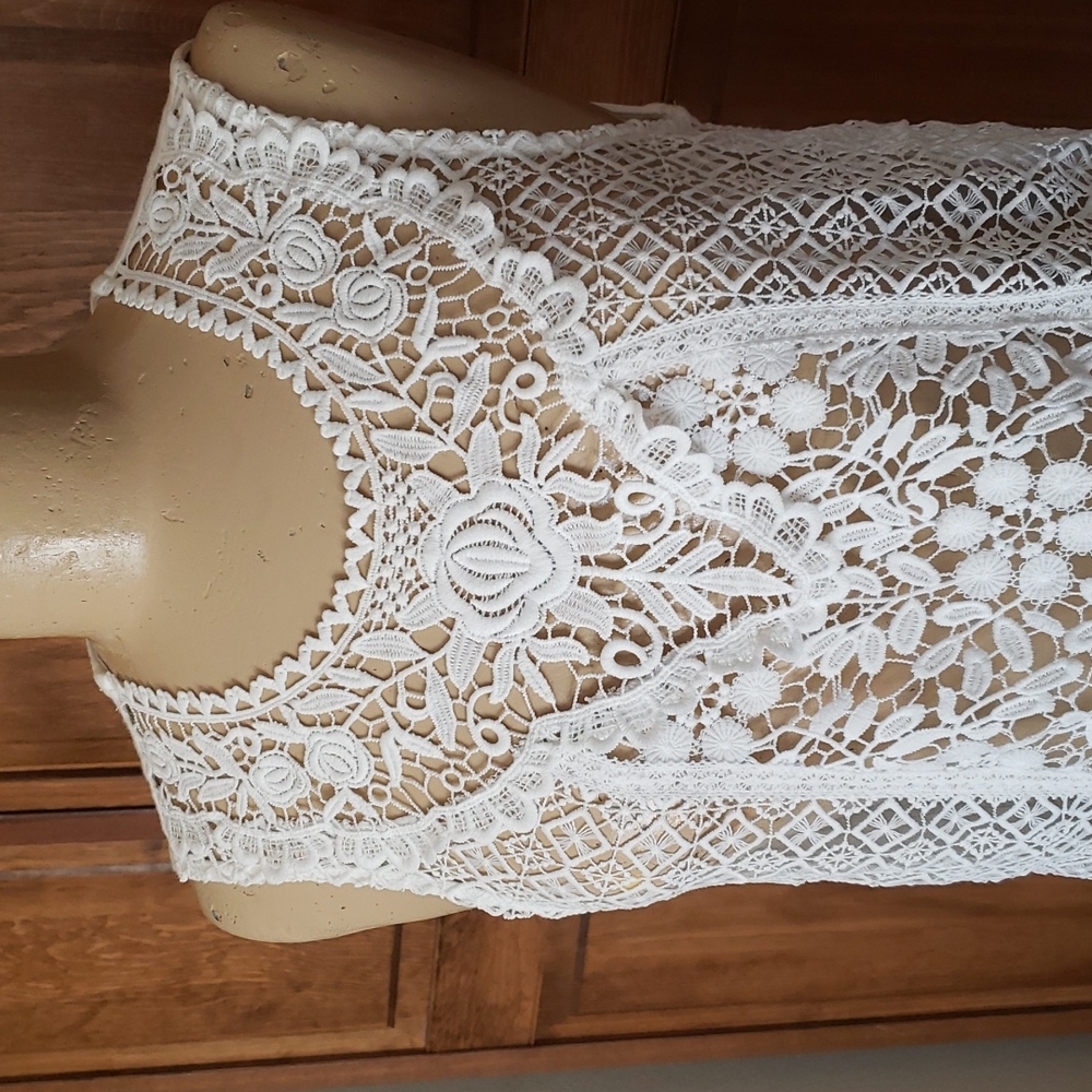 Anthropologie NWT TINY Gardenia Lace Tank Top Sz M